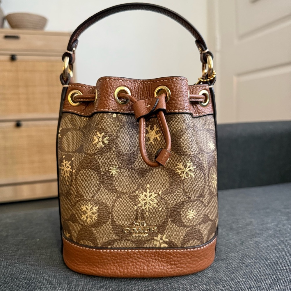 Coach | Dempsey Drawstring Mini Bucket Bag | Blogger's Favorite - Picture 2 of 7